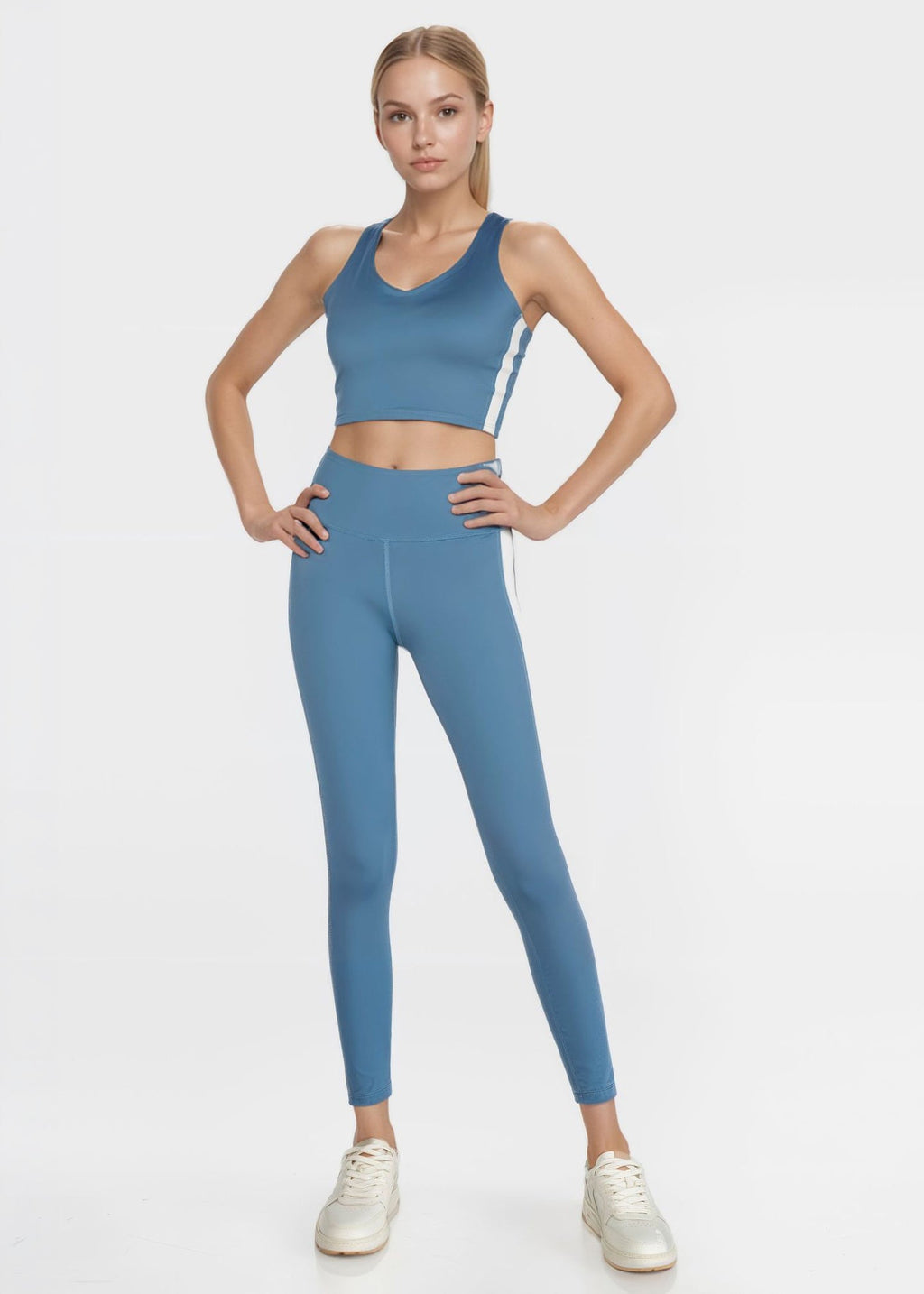 Side Split Crop Top – Four-Way Stretch, Made in USA